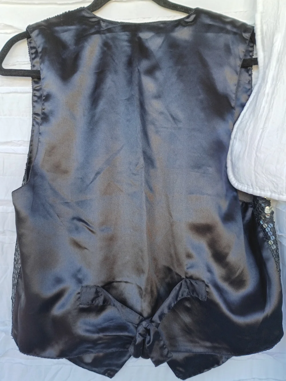 Vintage AJNY Black Sequin Vest